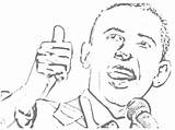 Obama Barack Democratic sketch template