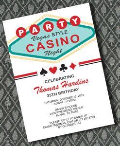 printable party invitations   print casino night