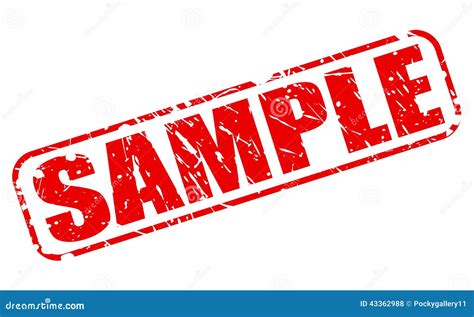 sample red stamp text stock vector image  isolated
