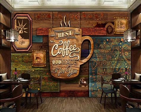 photo wall mural wallpaper custom hd hand painted retro cafe hotel bar decoration wallpaper