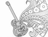 Coco Coloring Pages Guitar sketch template