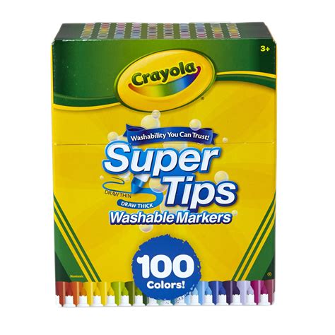 crayola washable super tips marker set  markers child ages