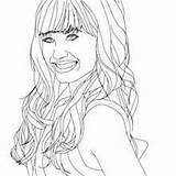 Lovato Demi Demetria Posing Coloring Pages Hellokids Seated sketch template