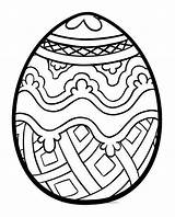 Easter Coloring Egg Printable Pages Getdrawings sketch template