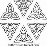Celtic Knot Trinity Tattoos Armband Triquetra Print Freeart Set sketch template