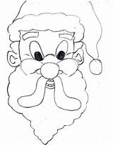 Coloring Santa Sheet Face sketch template