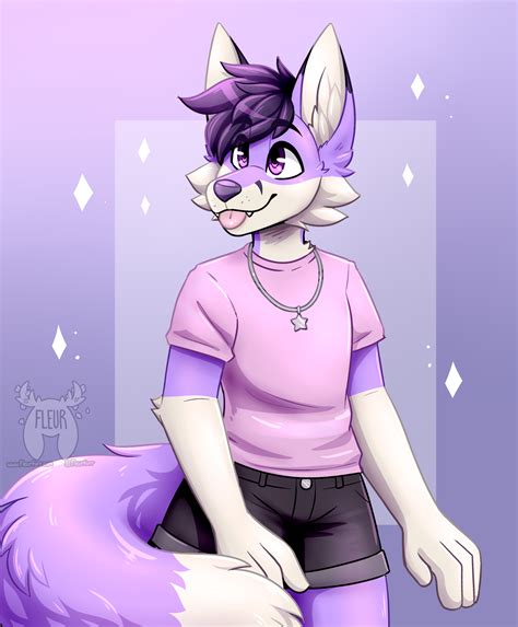 purple foxo art   atfleurfurr  twitter rfurry