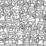 Adults Coloriage Neiges Bonhommes 30seconds Snowmen sketch template
