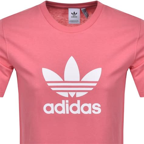 adidas originals trefoil  shirt pink mainline menswear