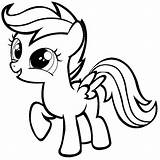 Scootaloo Colouring Coloring Deviantart sketch template