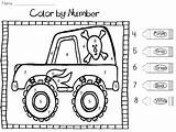 Monster Truck Color Number Numbers Trucks Math Colors Subject Teacherspayteachers Centers Prek Choose Board sketch template