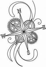 Compass Rose Tattoo Embroidery Coloring Patterns Pages Drawing Nsew Paper Google Logo Printable Tattoos Adult Circle Pirate Wood Inspired Burning sketch template