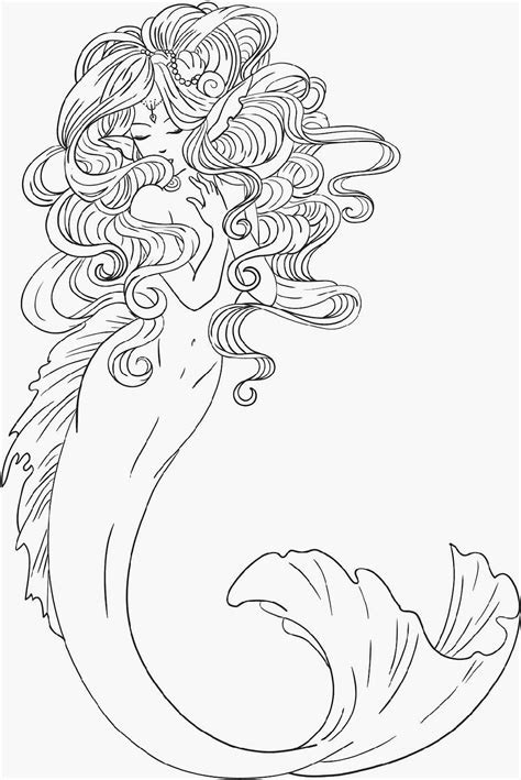 printable coloring pages  adults mermaids coloring home