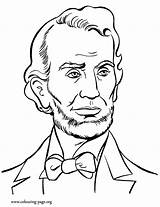 Coloring Lincoln Abraham President sketch template