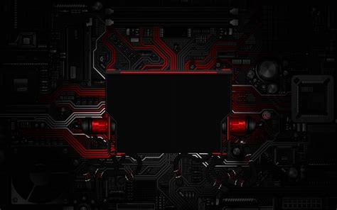 wallpapers black frame  computer board microchip