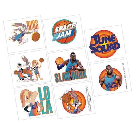 space jam  temporary tattoos space jam  party supplies mypartybox