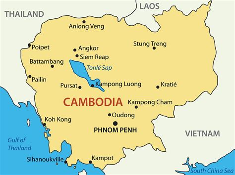 cambodja kaart kaart