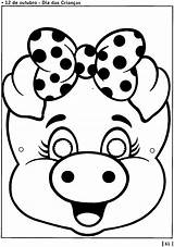 Porco Porquinho Mask Mascaras Porquinha Antifaz Porquinhos Animais Máscara Pintar Carnaval Fazenda Masks Pigs Blocks Quilt Ovelha Caretas Dedoche Sponsored sketch template