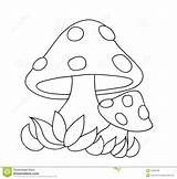 Mushroom Clipart Drawing Drawings Line Kids Mushrooms Outline Easy Simple Color Patterns Templates Illustration Choose Board sketch template