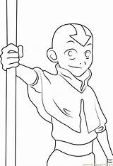 Avatar Coloring Airbender Pages Last Aang Color Cute Printable Coloringpages101 Getcolorings sketch template
