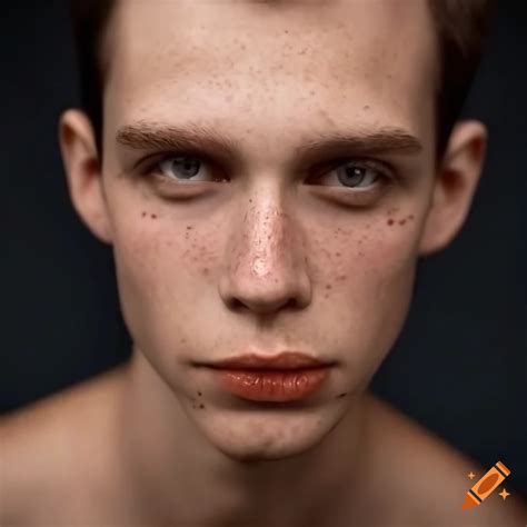 Portrait Of A White Young Adult Man With Brown Eyes And Freckles On Craiyon