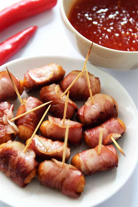 Bacon Wrapped Weenies Recipe With Sweet Chili Sauce