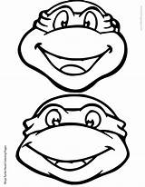 Ninja Turtle Turtles Coloring Pages Face Clipart Teenage Mutant Head Printable Drawing Silhouette Cute Clip Template Birthday Classic Color Print sketch template