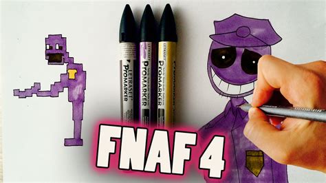 How To Draw Purple Guy From Five Nights At Freddy S 4