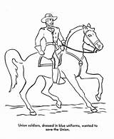 War Civil Coloring Pages Union Printables Horse Vietnam Usa Soldier Veteran Clipart Printable Colouring Story Color Soldiers Drawing Kids America sketch template
