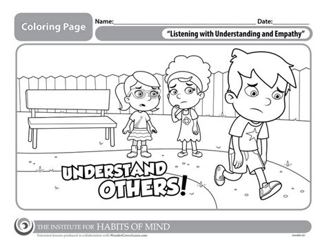 empathy coloring page habits  mind coloring pages empathy