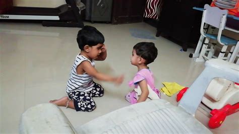 twin babies fighting funny video youtube