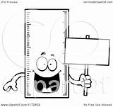 Ruler Coloring Happy Clipart Mascot Holding Sign Pages Cartoon Cory Thoman Outlined Vector 2021 sketch template
