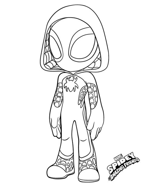 spidey  miles  gwen coloring page