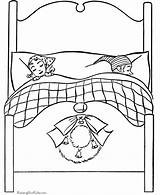 Coloring Pages Christmas Eve Bed Printable Sleeping Parents Kid Kids Asleep Popular Dot Library Clipart Printing Help Coloringhome sketch template