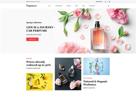 fragrance website template  perfume store motocms