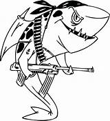 Shark Scary Coloring Pages Getdrawings sketch template