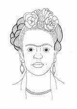 Frida Kahlo sketch template