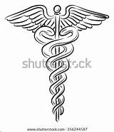Symbol Medical Illustration Caduceus Vector Ii Shutterstock sketch template