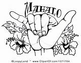 Mahalo Shaka Loose Hibiscus Aloha Clipartof Tattoosanddmore sketch template