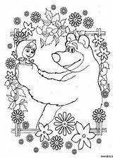 Masha Michka Coloring Urso Bear Mishka Oso Marsha Colorear Marcha Jannin Slayden Vivant Eo Risultati sketch template