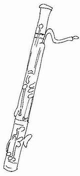 Bassoon Clipart Clip Basson Cliparts Clipground Library sketch template