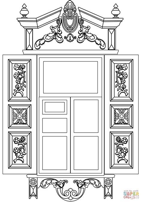 siberian window coloring page  printable coloring pages