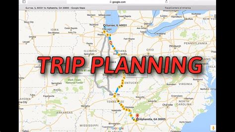 trip planning routing fuel stops youtube