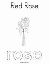 Coloring Rose Red Print Ll sketch template