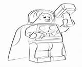 Coloring Pages Marvel Lego Thor Avengers Color Printable Info sketch template