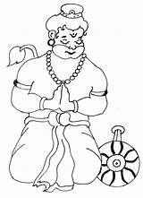 Hanuman Coloring Pages Drawing Kids Jayanti Printable Bal Color Getdrawings Getcolorings sketch template