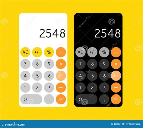 smartphone calculator app interface mobile calculator design screen concept  device stock