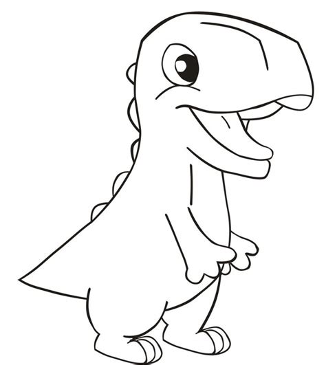 easy simple dinosaur coloring pages png colorist