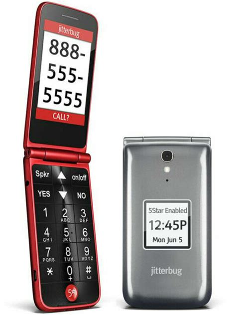 Jitterbug Flip Phone For Seniors Red Large Screen Big Buttons Ebay
