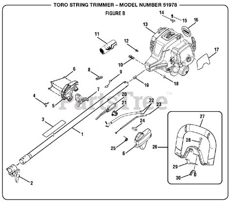 toro  toro  straight shaft string trimmer sn   figure  parts